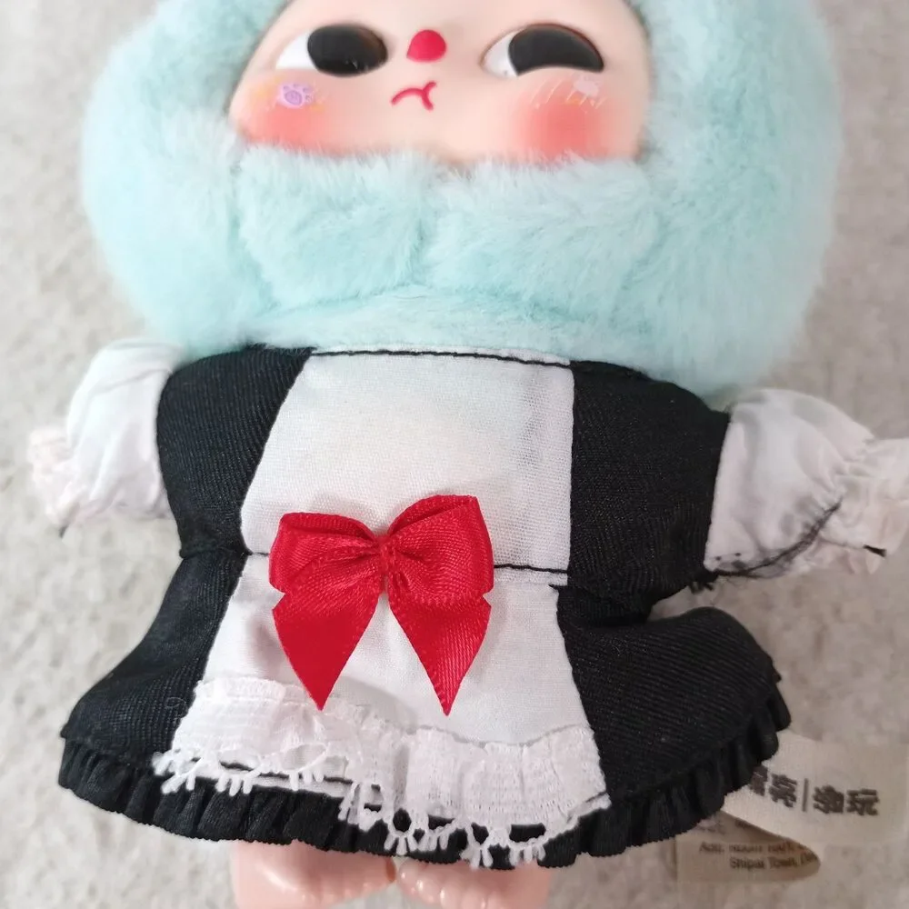 Baby Three Cure Planet Blue Bunny Maid Plush Pendant Rabbit Bag Charm Kawaii